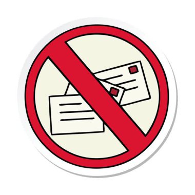 Sevimli bir çizgi filmin basit bir döngü canlandırmalı çıkartması. Posta tabelası yok.