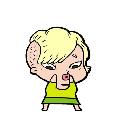 Basit bir çizgi film kızı şaşırttı.