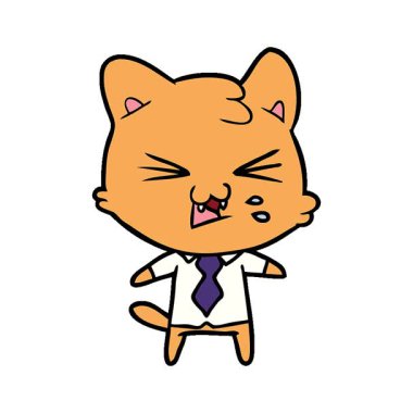 Basit bir çizgi film kedisi tıslaması.