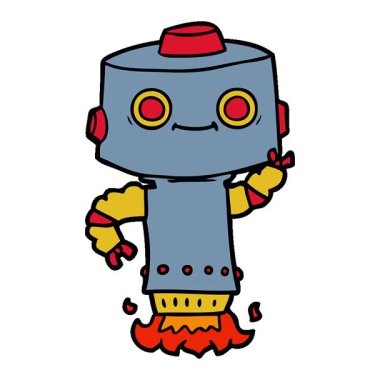 Basit bir çizgi film robotu.