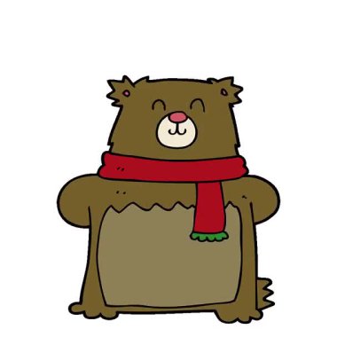 Basit bir çizgi film ayısı.