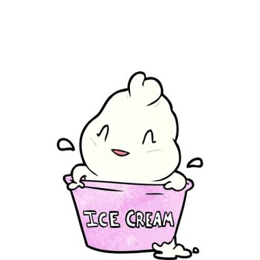 Basit bir döngü animasyon tatlı çizgi film dondurması.