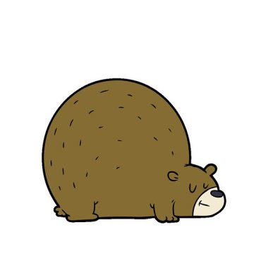 Basit bir çizgi film ayısı.