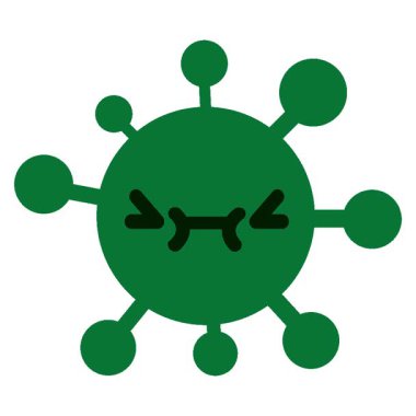 Basit bir döngü animasyonu ezilmiş bir virüs