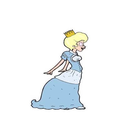 Basit bir çizgi film prensesi.