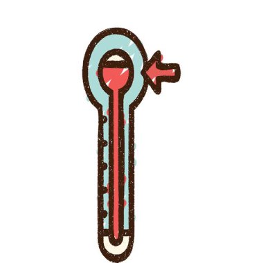 Basit bir döngü animasyonu Sıcak Termometre Tebeşir Çizimi