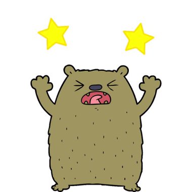 Basit bir döngülü ayı çizgi film çizeri.