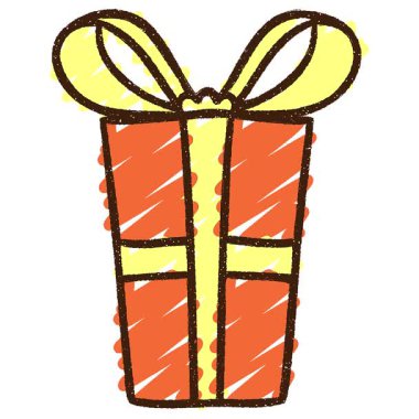 Basit bir döngü animasyon Noel Şimdiki Tebeşir Çizimi