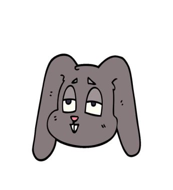 Basit bir çizgi film çizgi filminde çizgi film tavşanı.