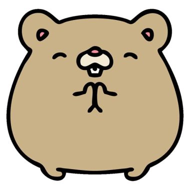 Sevimli bir hamstırın basit bir çizgi filmi.