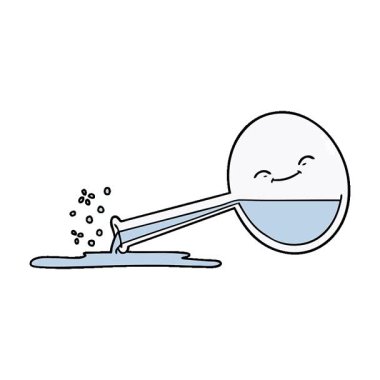 Basit bir çizgi film animasyonu kimyasalları döktü.