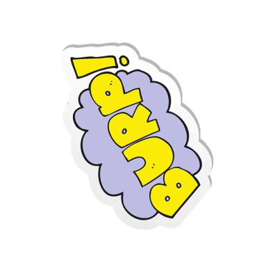 Çizgi film geğirme metninin basit bir döngü canlandırmalı yapıştırması