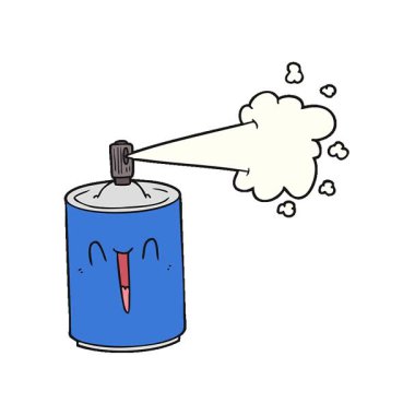 Basit bir çizgi film sprey spreyi.