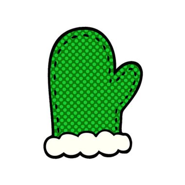 Basit bir çizgi film çizgi film fırın eldivenleri.