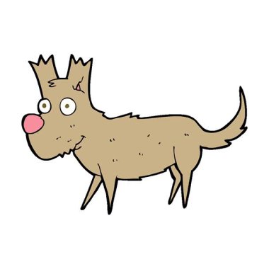 Basit bir çizgi film animasyonu. Sevimli küçük köpek.