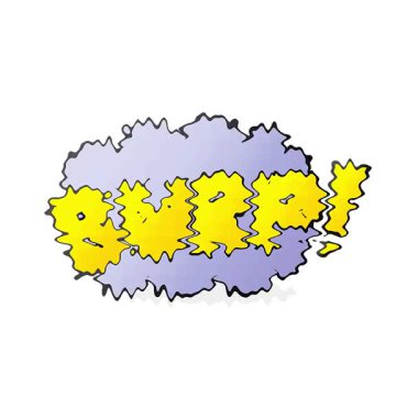 Basit bir döngü çizilmiş el yazması çizgi film geğirme metni