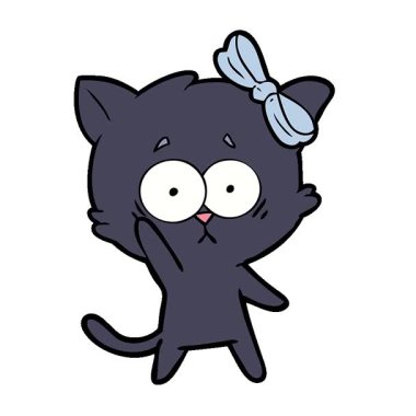 Basit bir çizgi film kedisi.