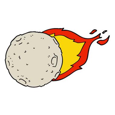 Basit bir döngü çizgi film meteoru.