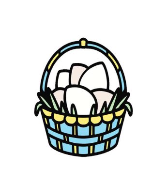 Basit bir döngü hareketli paskalya sepeti