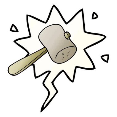 Basit bir döngü canlandırmalı çizgi film sopası. Konuşma baloncuğu yumuşak eğimli.