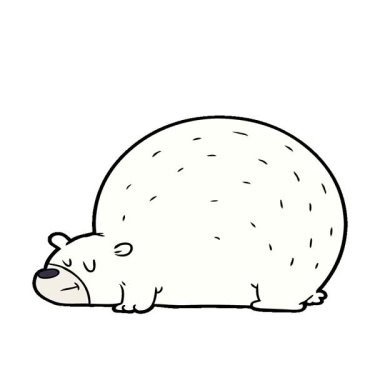 Basit bir döngülü kutup ayısı çizgi filmi.