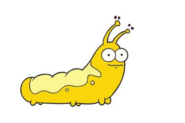 Basit bir döngülü komik çizgi film tırtılı.