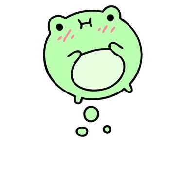 Tatlı bir kurbağanın basit bir çizgi filmi.