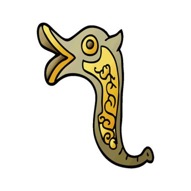 Basit bir çizgi film karalama savaş borazanı.