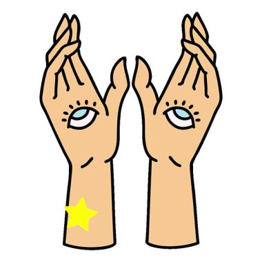 Geleneksel mistik eller stilinde basit bir döngü dövmesi.