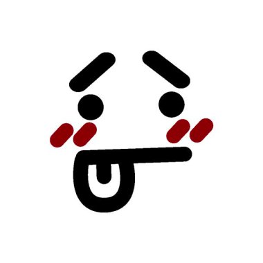 Basit bir döngü canlandırma utanç verici yüz simgesi