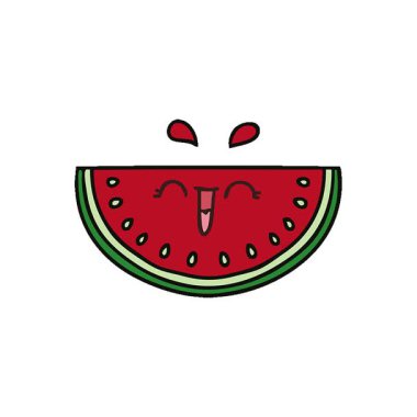 Basit bir döngü hareketli el çizimi karpuz karpuzu