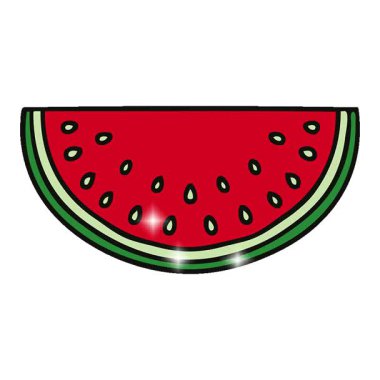 Basit bir döngü hareketli el çizimi karpuz karpuzu