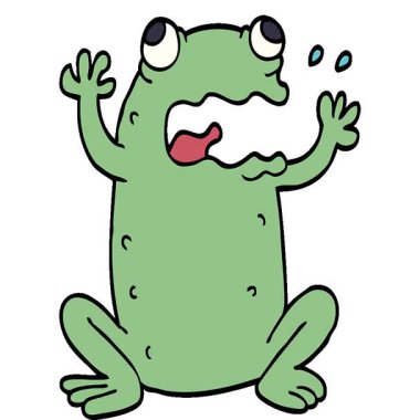 Basit bir çizgi film animasyonu. Karalama çılgın kurbağa.