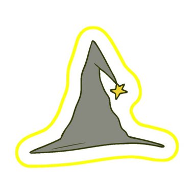 Basit bir çizgi film cadı şapkası.