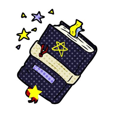 Basit bir çizgi film cadısının büyü kitabı.