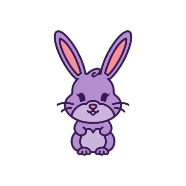 Basit bir döngülü sevimli çizgi film tavşanı