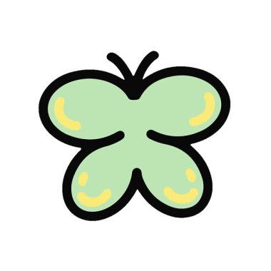 Basit bir döngü animasyonu basit sevimli bir kelebek