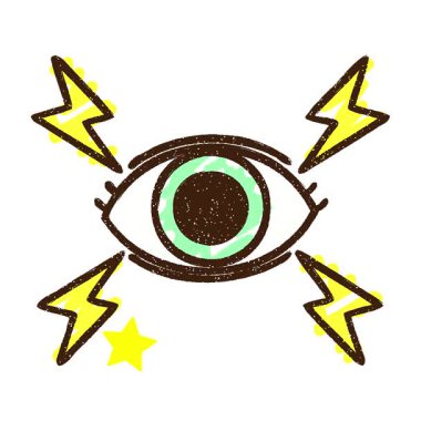 Basit bir döngü animasyon Okült Göz Tebeşiri Çizimi