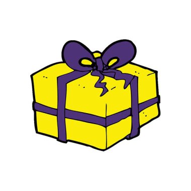 Basit bir döngü animasyon çizgi film Noel hediyesi