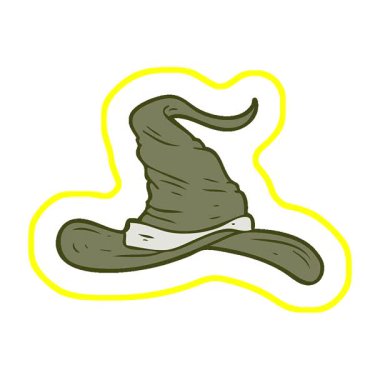 Basit bir döngü çizgi film sihirbazı şapkası.