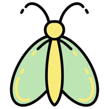 Basit bir döngü animasyonu basit sevimli bir kelebek