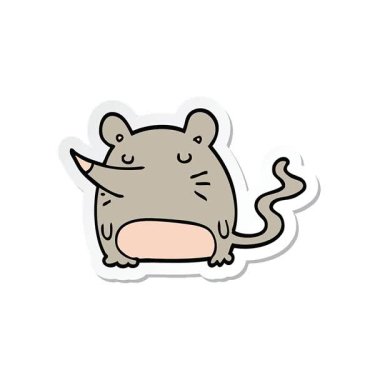 Bir çizgi film faresinin basit bir döngü canlandırmalı çıkartması