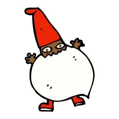 Basit bir çizgi film animasyonu. Küçük bir Noel Baba.