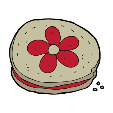 Basit bir çizgi film bisküvisi.