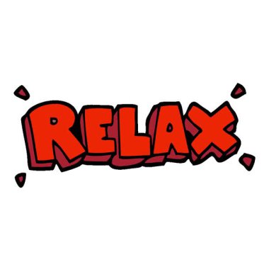 Basit bir döngü çizgi film karalaması gevşeme sembolü