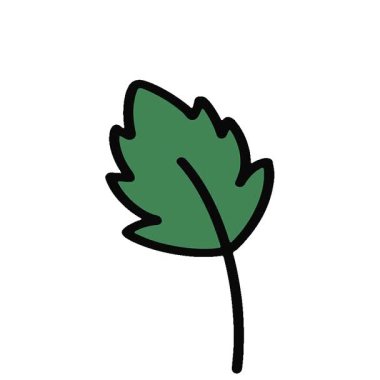 Basit bir döngü canlandırması basit bir yaprak çizimi