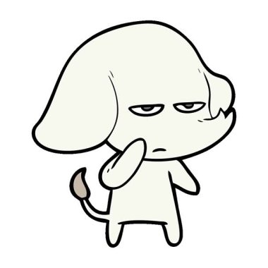 Basit bir döngülü, sinir bozucu çizgi film fili.