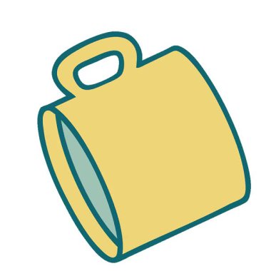 Basit bir döngü ikonik dövme tarzı kahve görüntüsü.