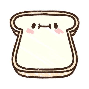 Basit bir döngülü Mutlu Ekmek Tebeşiri Çizimi