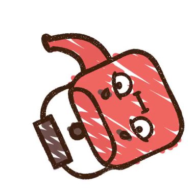 Basit bir döngü animasyon Kettle Tebeşir Çizimi